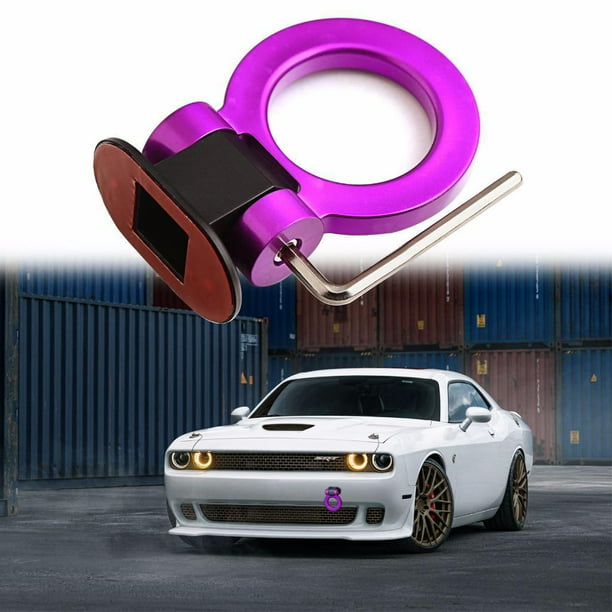 Black Xotic Tech Car Decoration JDM Track Racing Stick On Towing Hook Ring Look Decor for Car Trunk 